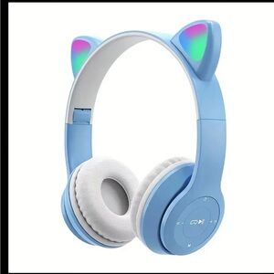 Foldable  Rabbit Ear
Headphones with Glowing LED Lights, Wireless & TF